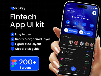 KpPay Fintech Mobile App UI kit app design design figma mobile app uiux user experience