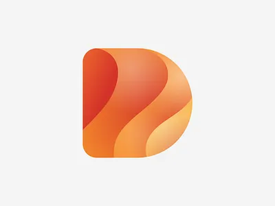 D gradient abstract wave tech logo brand identity branding d 3d logo d abstract logo d letter logo d logo d monogram logo letter mark logo design modern logo saas