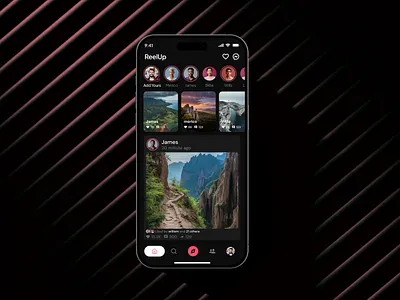 RealUp Reels Sharing Mobile App app design design figma mobile app ui uiux user experience