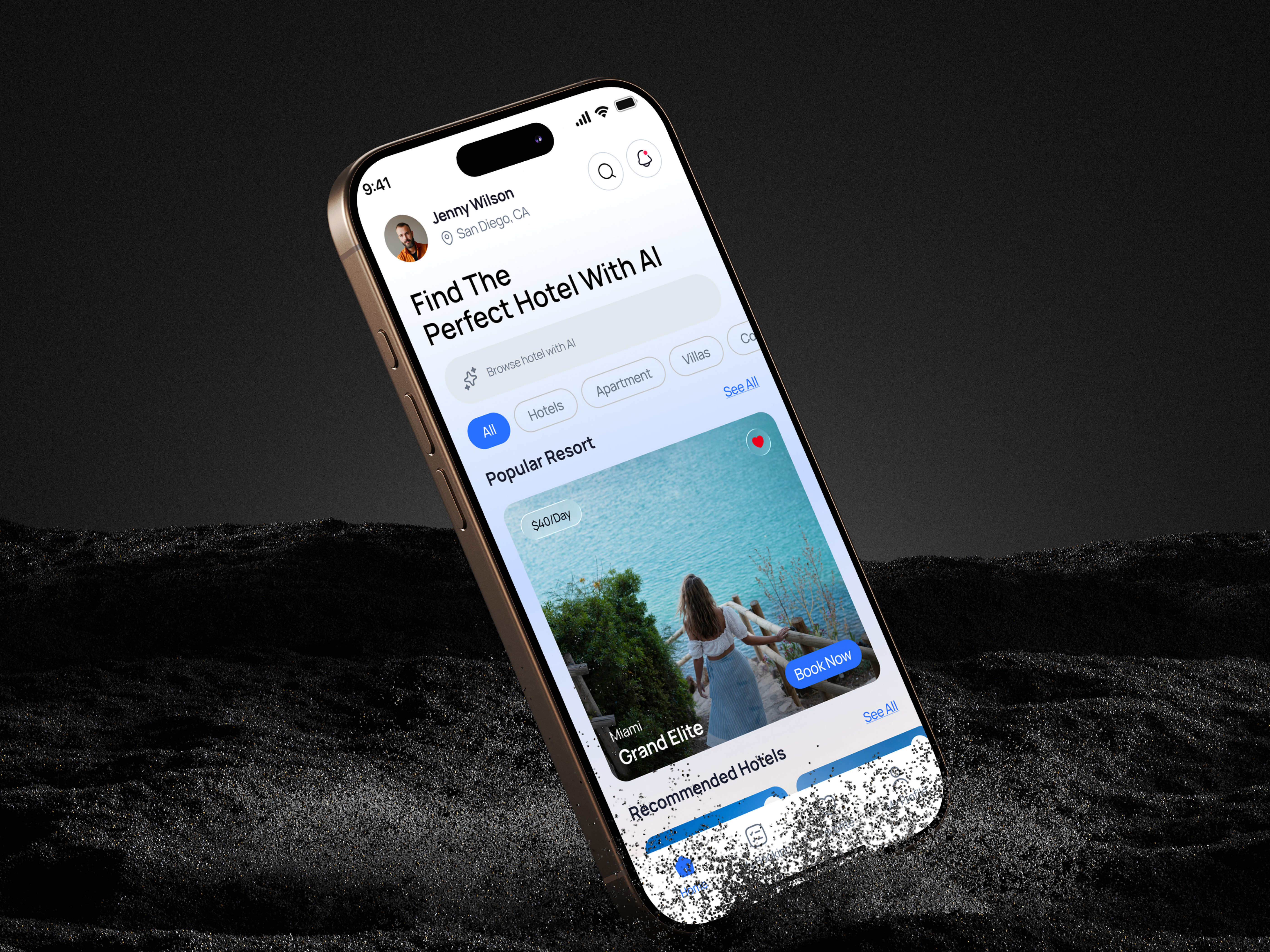 Tripio AI Powered Hotel Booking Mobile App Ui Kit app design design figma mobile app ui uiux user experience
