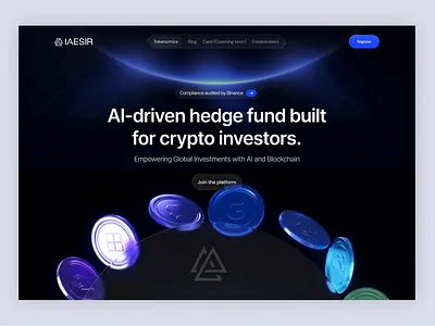 Crypto Investments - Landing Page ai driven blockchain ai driven crypto bitcoin blockchain crypto crypto investment crypto landing page cryptocorrency ai cryptocurrency defi education eth exchange invest landing page platform token trade web design