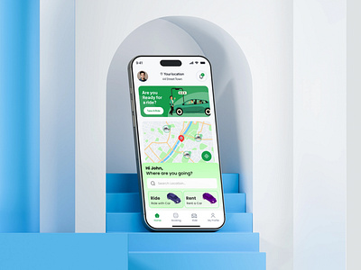 Oxlao Ride Sharing App UI Kit app design design figma mobile app ui uiux user experience