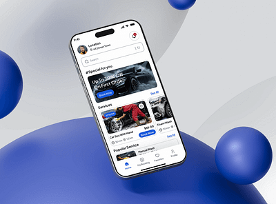 Quick Car Wash Mobile App UI Kit app design design figma mobile app ui uiux user experience