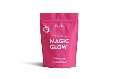Collagen packaging | Collagen beauty | Collagen pouch Powder branding collagen collagen beauty collagen packaging collagen pouch powder collagen powder collagen product design design graphic design illustration label design packaging design pouch design pouch label product label design