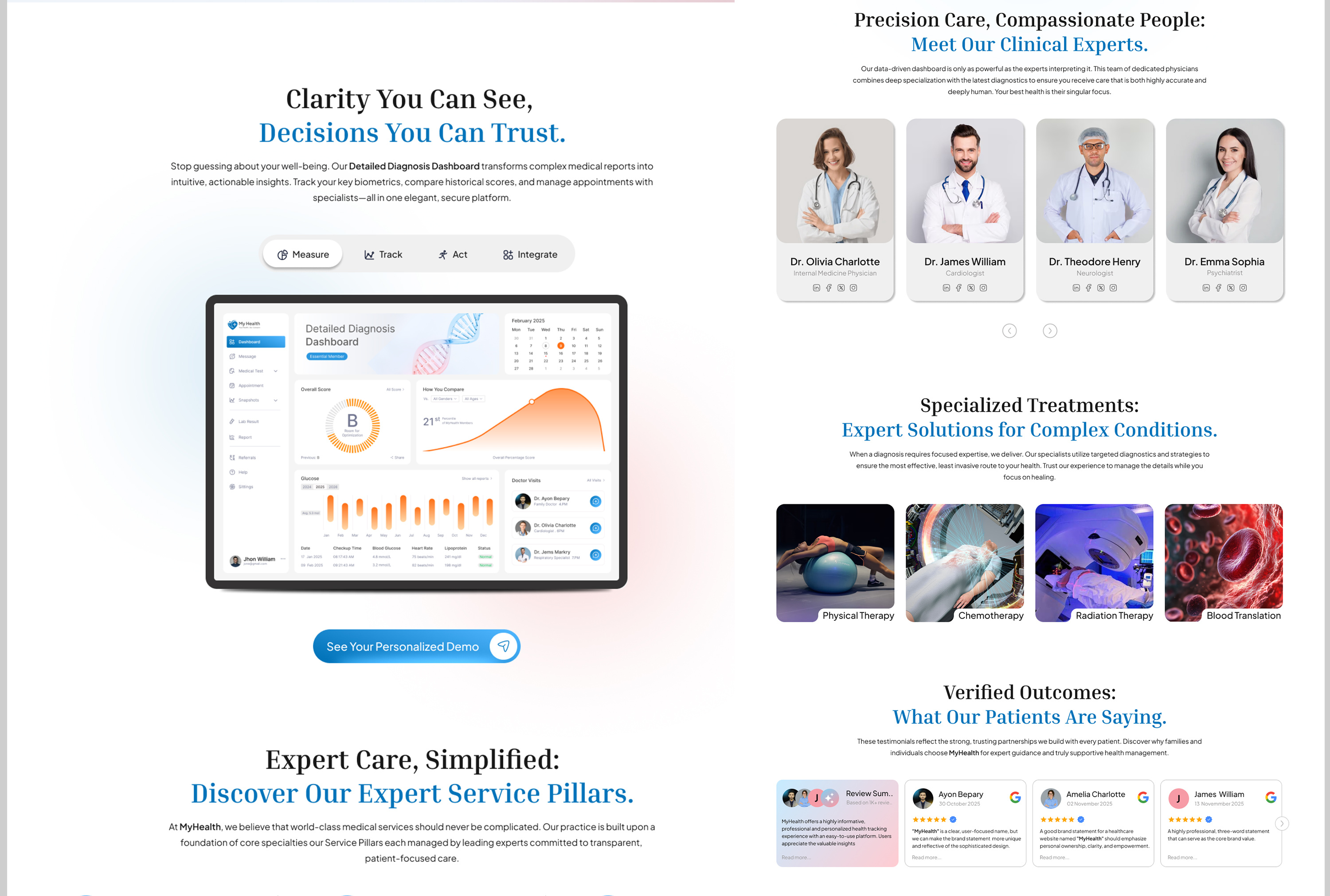Example of Healthcare Website Landing Page Design