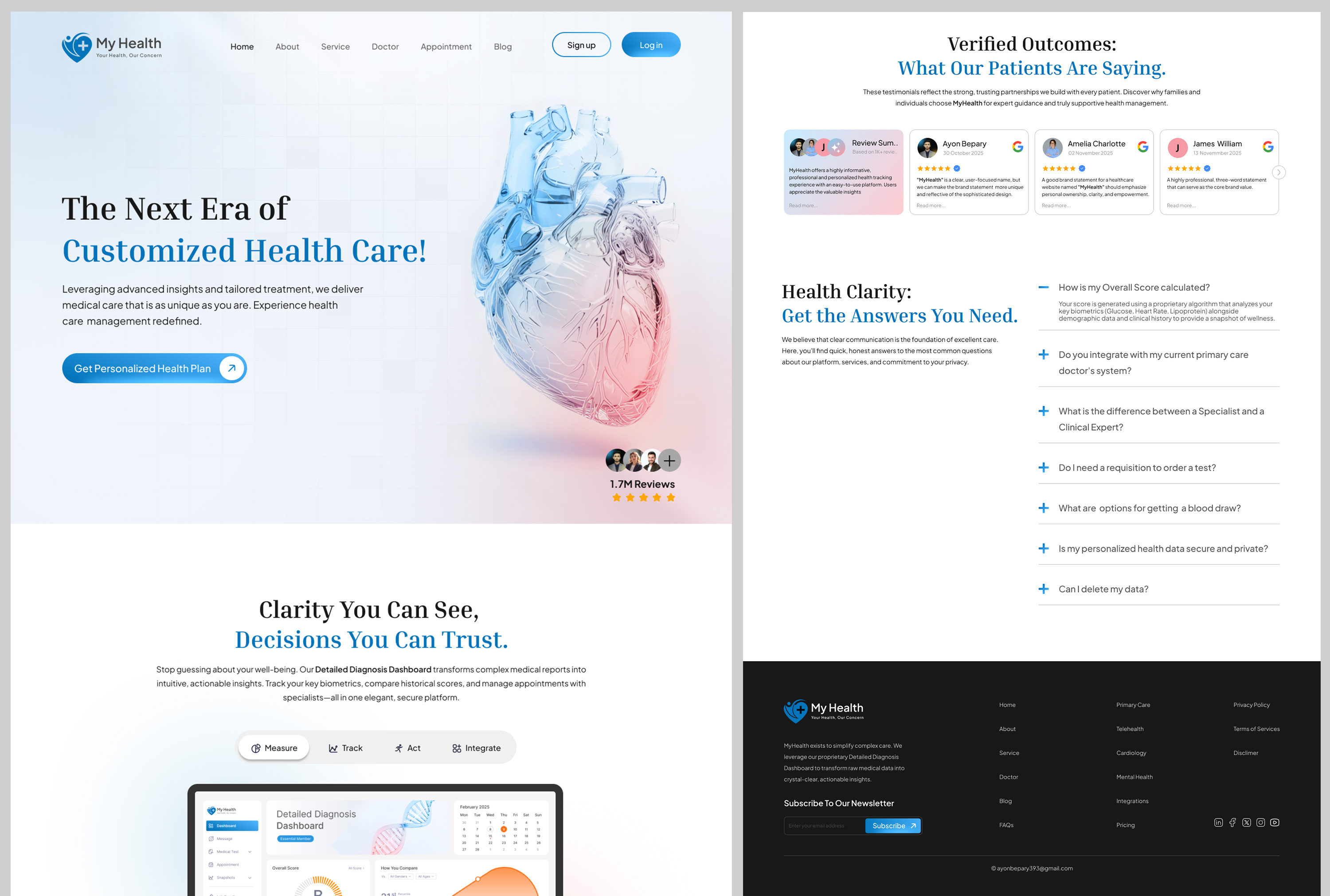 Example of Healthcare Website Landing Page Design