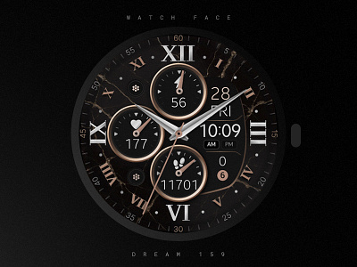Hybrid Watch Face analog black bronze classic design digital elegant graphic design hybrid illustration modern samsung smart watch smartwatch technology ui watch watchface wear os