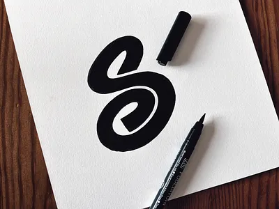 S: idea for sale authentic bold branding calligraphy curl custom flow graphic design handmade identity lettering logomark process s sale script sketch standalone type unique