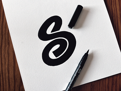 S: idea for sale authentic bold branding calligraphy curl custom flow graphic design handmade identity lettering logomark process s sale script sketch standalone type unique