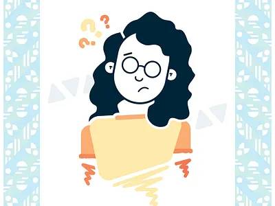Puzzled abstract character geometric illustration vector