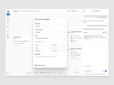 Diapp - AI-powered operations management ai compex dashboard data flow flow builder processes product product design ui ux workflow workflow builder