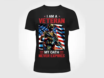Veteran T-Shirt Design american pride army t shirt army veteran art memorial day design merch design military art military badge design military tshirt patriotic illustration patriotic merch patriotic tshirt patriotic vector soldier graphic tshirt illustration usa flag design usa vector art veteran apparel veteran design veteran tshirt veteran typography