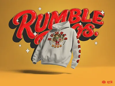 Rumble Bros. Boxing Supply apparel design boxing brand kit branding design fashion graphic design graphics kit identity design illustration illustrative branding lettering sports typography