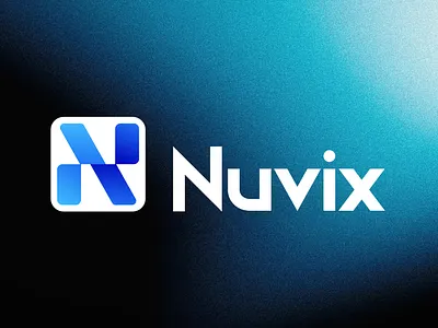 Nuvix: SaaS/Cloud Tech - Minimalist Logo Design brand identity brand logo cloud computing corporate identity design icon logo logo design logomark minimalist modern saas tech branding tech startup visual identity