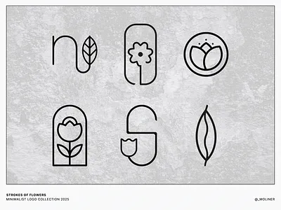 Floral Logo Collection II — Versatile · Modern · Elegant brand brand identity branding clean lines design floral flower logo flowers graphic design lines logo logo collection logo design minimal organic simplicity strokes vector visual identity