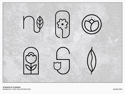 Floral Logo Collection II — Versatile · Modern · Elegant brand brand identity branding clean lines design floral flower logo flowers graphic design lines logo logo collection logo design minimal organic simplicity strokes vector visual identity