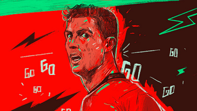 CR7 character cristiano ronaldo football footballer illustrated football illustrated frame illustration illustrator leader legend people portrait portrait illustration portugal procreate soccer soccer portrait style frame visionary