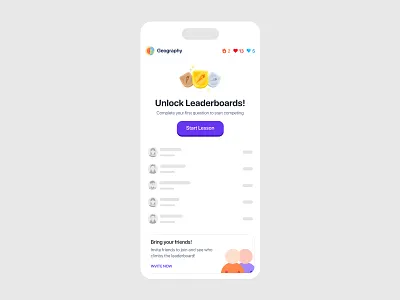 Unlock Leaderboards UI gaming leaderboard leaderboards logo mobie design ui ui design uiux