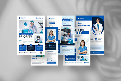 Healthcare Medical Flyer clinic design flyer flyer design flyer template healthcare healthcare flyer hospital medical medical bundle medical flyer medical template print templaet template