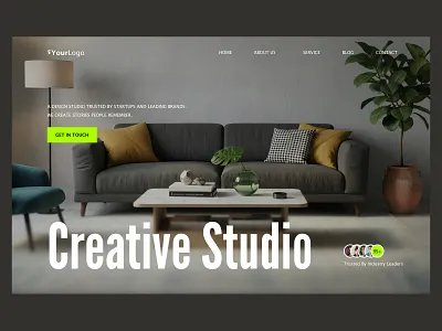 Design Studio Website creative studio design graphic design hero hero virtual reality hero section interface product startup ui uiux design ux vr web website