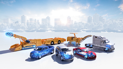 Hybrid and Electric vehicle Hero Lineup 3d after effects animation c4d cgi cinema 4d minimal