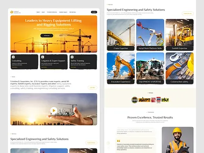 Eckstine & Associates Website Redesign — Heavy Equipment, Safety interface product service startup ui ux web