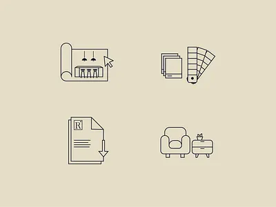Roomology Custom Icons branding icons illustration logo design logotype typography visual identity