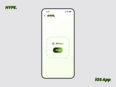 HYPE. iOS App No Hype Screen app hype ios app iphone mobile no post ui upload
