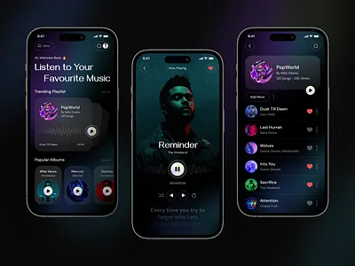 Music Player App app app design app ui design mobile mobile app music music app music player music player app podcast songs spotify ui ui design