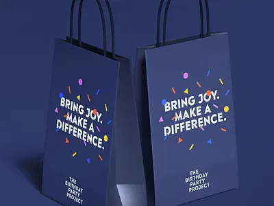 The Birthday Party Project bag birthday branding dallas design graphic design non profit tegan texas