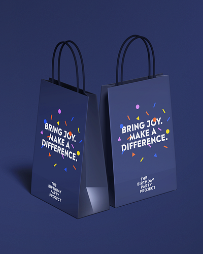The Birthday Party Project bag birthday branding dallas design graphic design non profit tegan texas