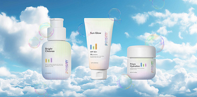 Prism ainimedina branding logo packaging prism skincar teen