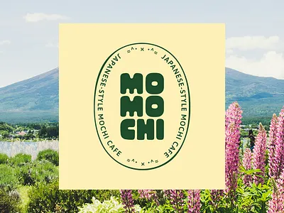 Momochi ainimedina branding japan kawaii logo mochi