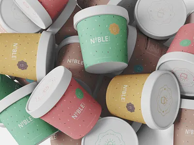Noble Scoop aini medina branding cute ice cream logo