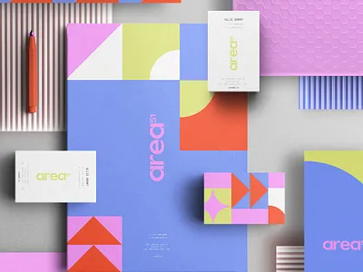 area 51 aini medina area51 branding colorfull geometric logo stationery