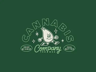 Illustration 1/3 CANNABIS COMPANY apparel badge branding design graphic design illustration lettering logo t shirt
