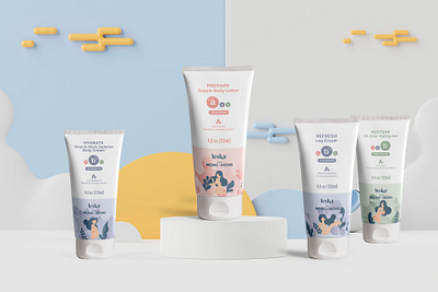 Leska aini medina baby body cream branding cream leska mom packaging