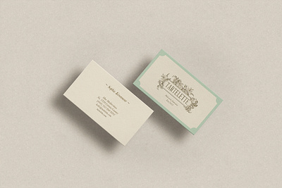 Tartelette aini medina branding business card logo tartelette