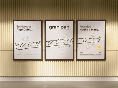 Gran Pan aini medina bakery branding illustration packaging poster sourdough