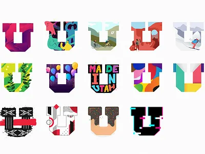 Fun Block U's block u design graphic design illustrations university of utah utah