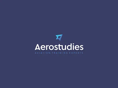 Aerostudies Logo Concept (digital aviation training) aero airplane aviation branding digital flying forward logo mouse online paper pointing school studies training