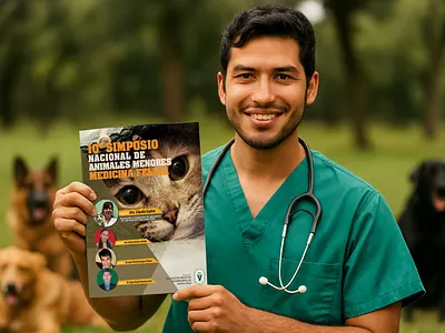 Diseño de Folder 10° Simposio Veterinario de Medicina Felina branding carpeta comvetcruz design diseño gráfico folder graphic design identidad visual seminario