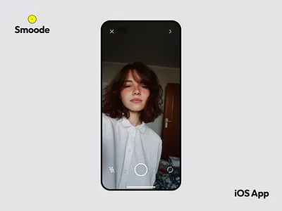Smoode iOS App Camera Screen app camera ios app iphone journal memories mobile selfie ui upload