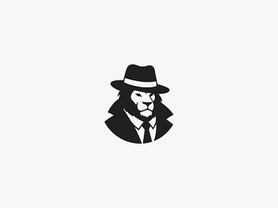 Lion Detective Logo branding branding design business man business man logo design detective logo graphic design illustration lion lion detective lion logo lions logo logo design tiger tiger logo