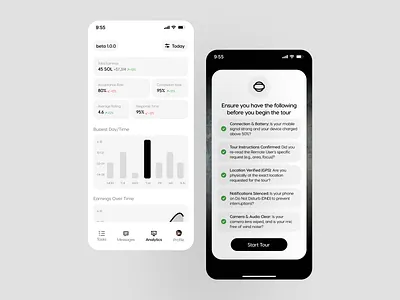 Analytics/Criteria App ai app dark mode design light mode ui uiux ux