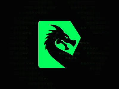 Green D Dragon Logo branding graphic design logo
