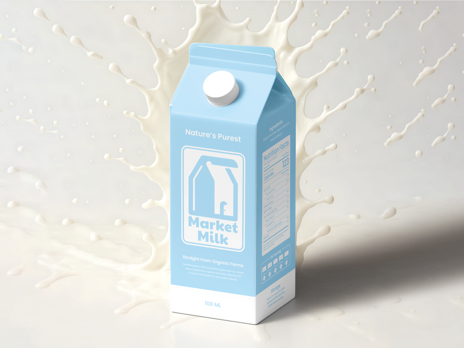 Market Milk Logo and Visual Design brand branding design drink farm graphic design inspiration logo market milk modern trend vector