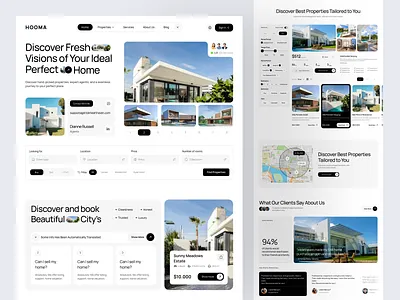 Real Estate Landing Page agency realestate creative website design estate landing estate promo home listing home showcase landing page modern housing property design realestate website realty design ui ux website