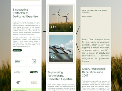 Mobile Version - Renewable Energy clean energy energy minimal mobile panel renewable renewable energy website solar sustainable ui user interface website website mobile