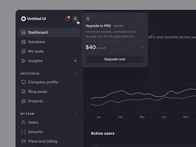Upgrade to PRO — Untitled UI nav menu navbar product design side navigation sidebar ui design user interface